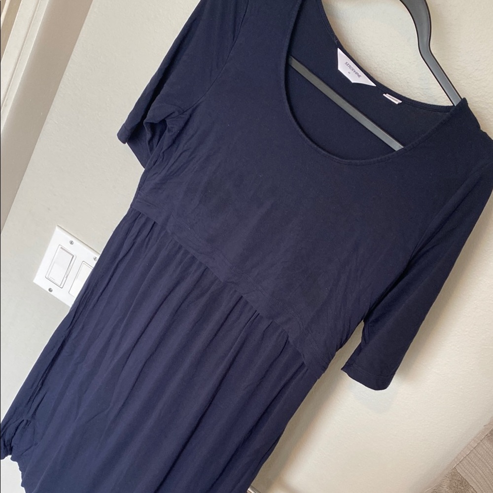 Seraphine Dark Blue nursing dress